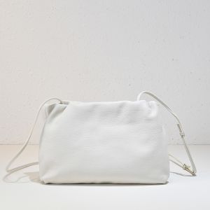 The Row Bourse Clutch Bag In Finely Grained Calfskin White