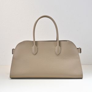 The Row Margaux EW Bag in Matte Grained Calfskin Beige
