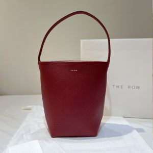 The Row Small Park N/S Tote Bag in Grained Calfskin Red