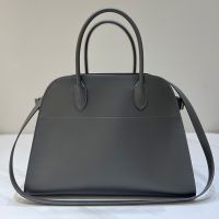 The Row Margaux 12 Bag in Smooth Calfskin Grey