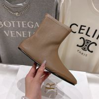 The Row Sock Boots Women Soft Goatskin Brown