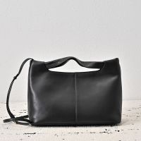 The Row Camdem Bag in Saddle Leather Black