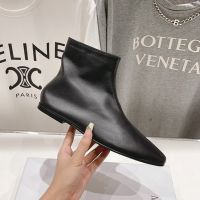 The Row Ava Booties Women Soft Goatskin Black