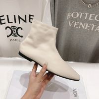 The Row Ava Booties Women Soft Goatskin White