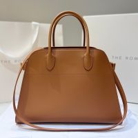 The Row Margaux 12 Bag in Smooth Calfskin Brown