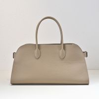 The Row Margaux EW Bag in Matte Grained Calfskin Beige