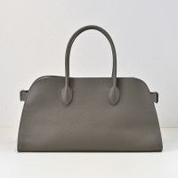 The Row Margaux EW Bag in Matte Grained Calfskin Grey
