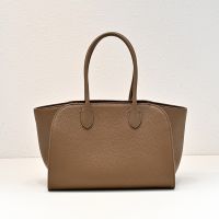 The Row Marlo 12 Bag in Matte Grained Calfskin Brown
