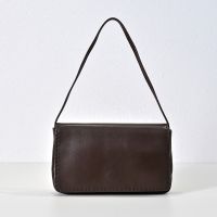 The Row Nuance Hobo Bag in Sleek Lambskin Deep Brown