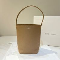 The Row Small Park N/S Tote Bag in Grained Calfskin Camel