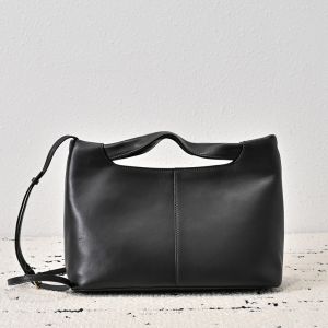 The Row Camdem Bag in Saddle Leather Black