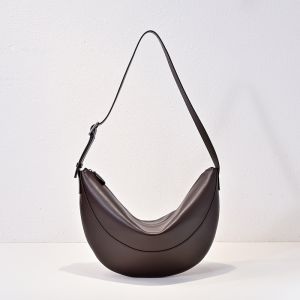 The Row Jouve Bag In Polished Saddle Leather Coffee