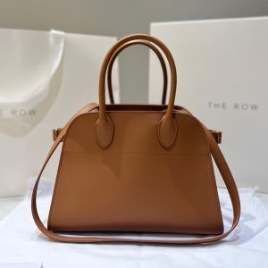The Row Margaux 10 Bag in Smooth Calfskin Brown