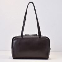 The Row Astra Bowling Bag in Textured Calfskin Coffee