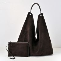 The Row Bindle 3 Bag in Suede Coffee