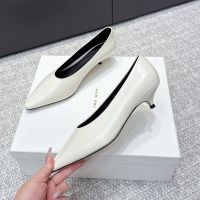 The Row Liisa Kitten Heels 35MM Women Soft Lambskin White