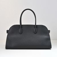 The Row Margaux EW Bag in Matte Grained Calfskin Black