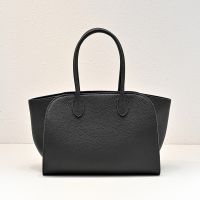 The Row Marlo 12 Bag in Matte Grained Calfskin Black
