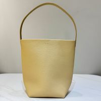 The Row Medium Park N/S Tote Bag in Grained Calfskin Lemon