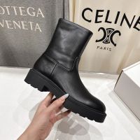 The Row Nobilis TR Boots Women Silky Polished Calfskin Black