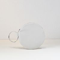 The Row Round Bracelet Clutch in Polished Nappa Leather White