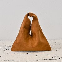 The Row Small Bindle Bag in Soft Suede Brown