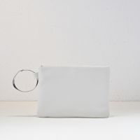 The Row Square Bracelet Clutch in Polished Nappa Leather White